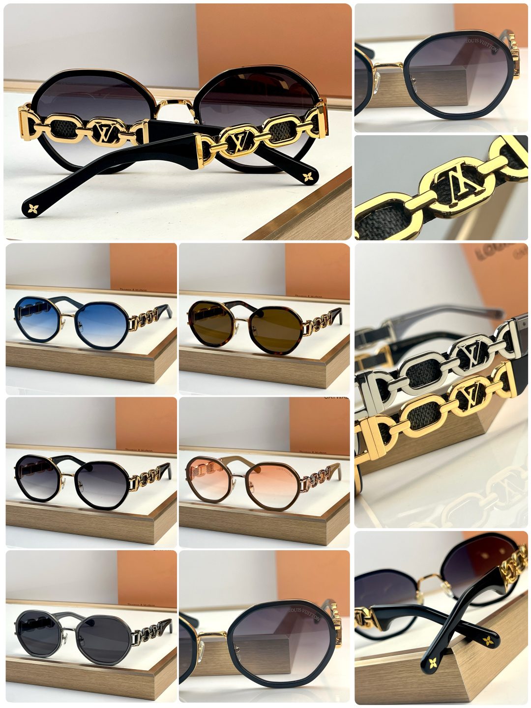 Louis Vuitton Chain Link Oval Sunglasses