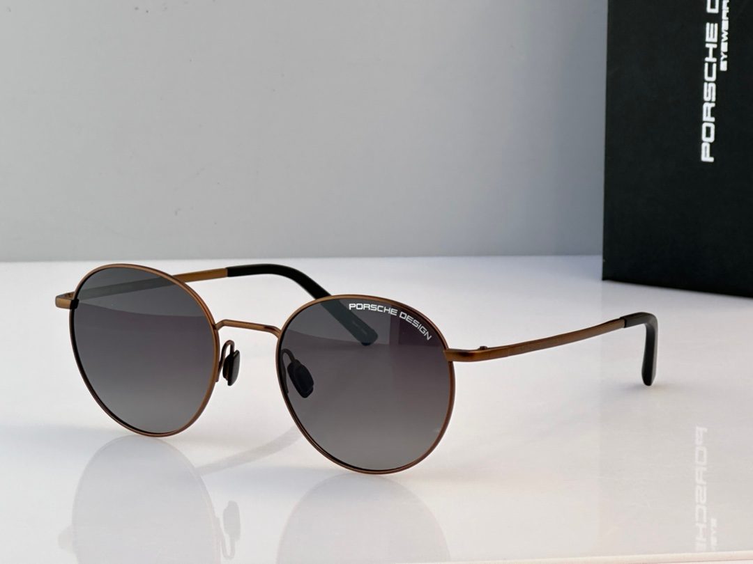 Porsche Design Round Metal Sunglasses