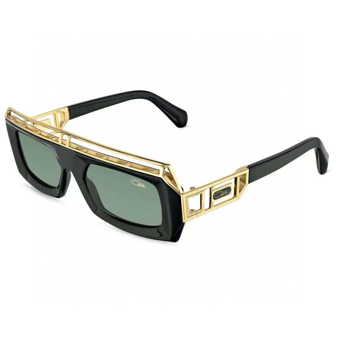 Cazal Rectangular Gold-Trimmed Sunglasses