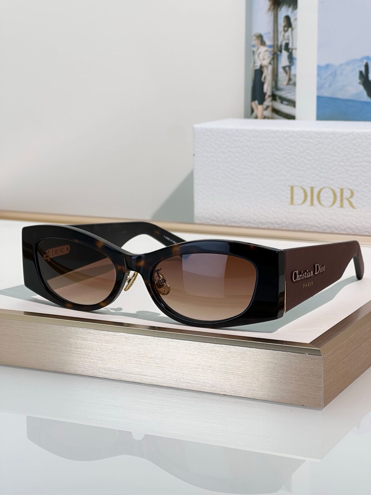 Christian Dior Oval Sunglasses Black