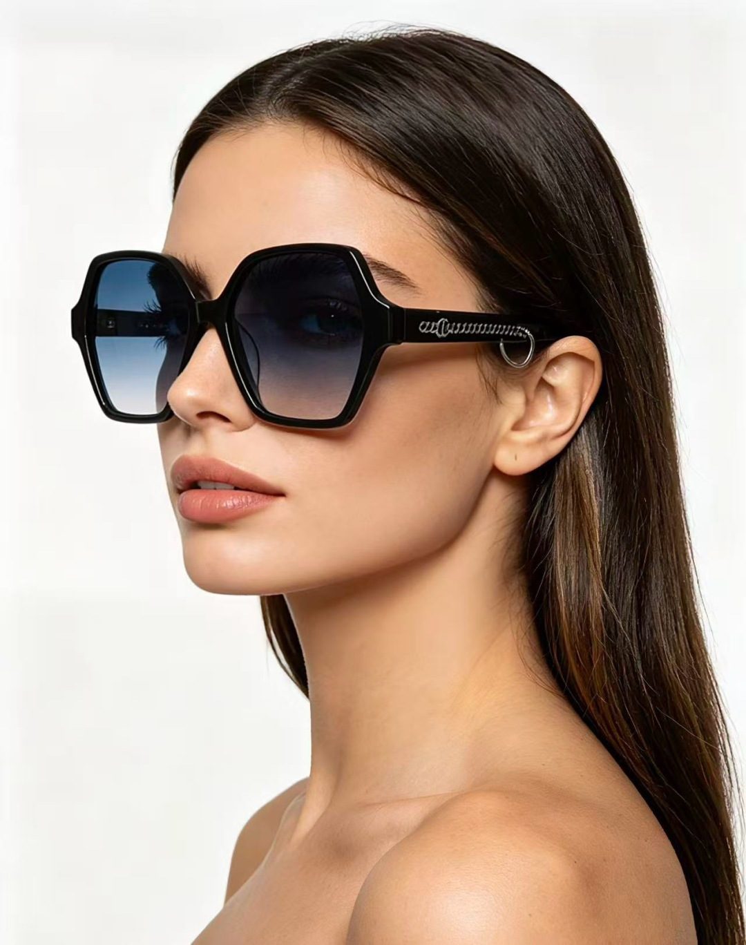 Designer Oversized Square Sunglasses