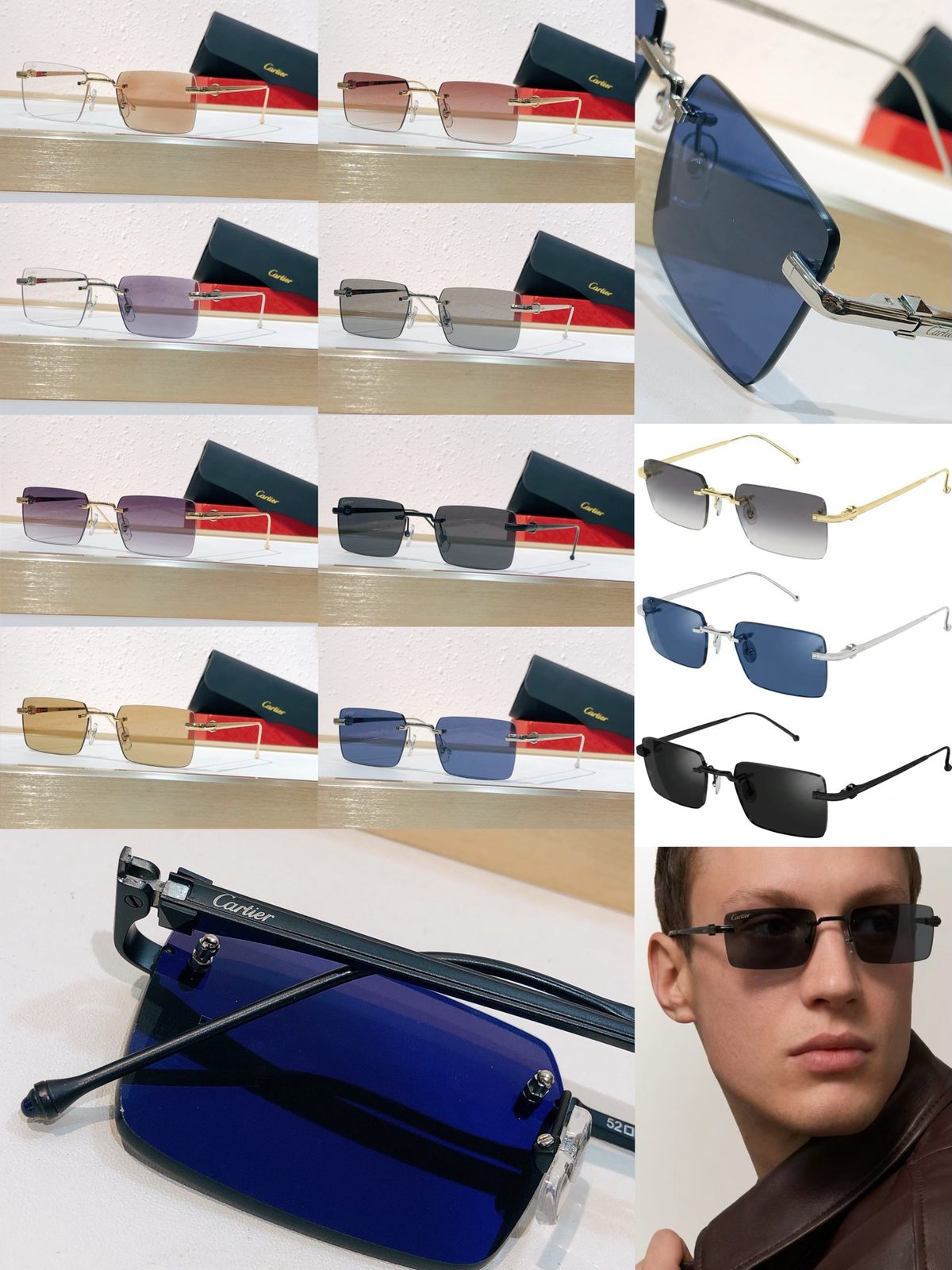 Cartier Rectangular Sunglasses Collection