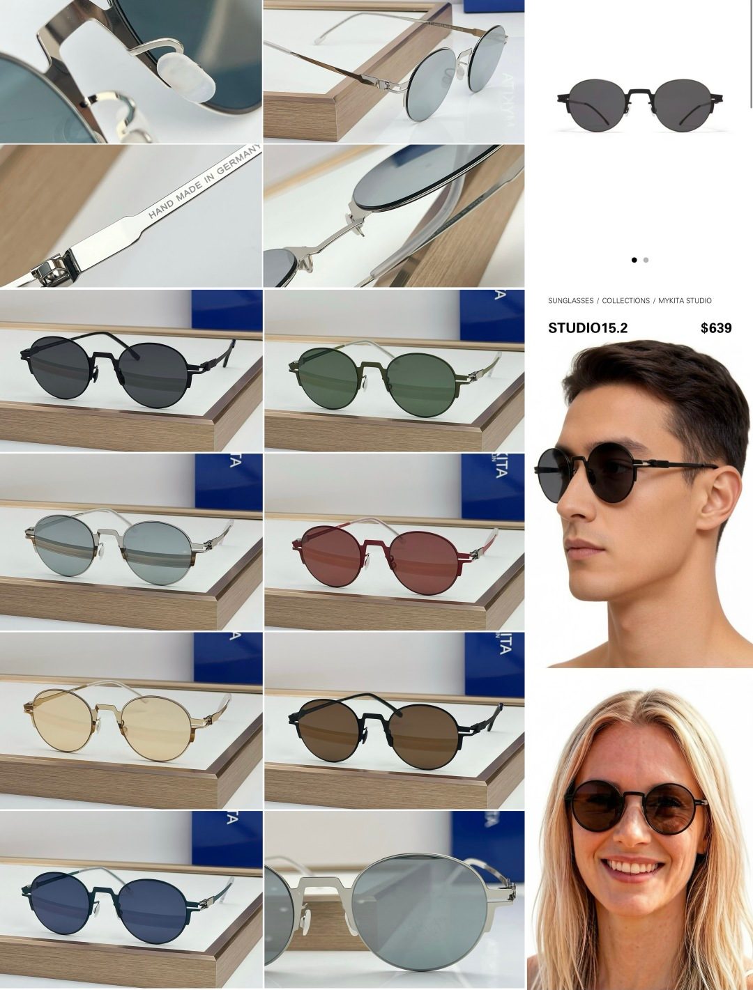 MYKITA Studio15.2 Round Metal Sunglasses