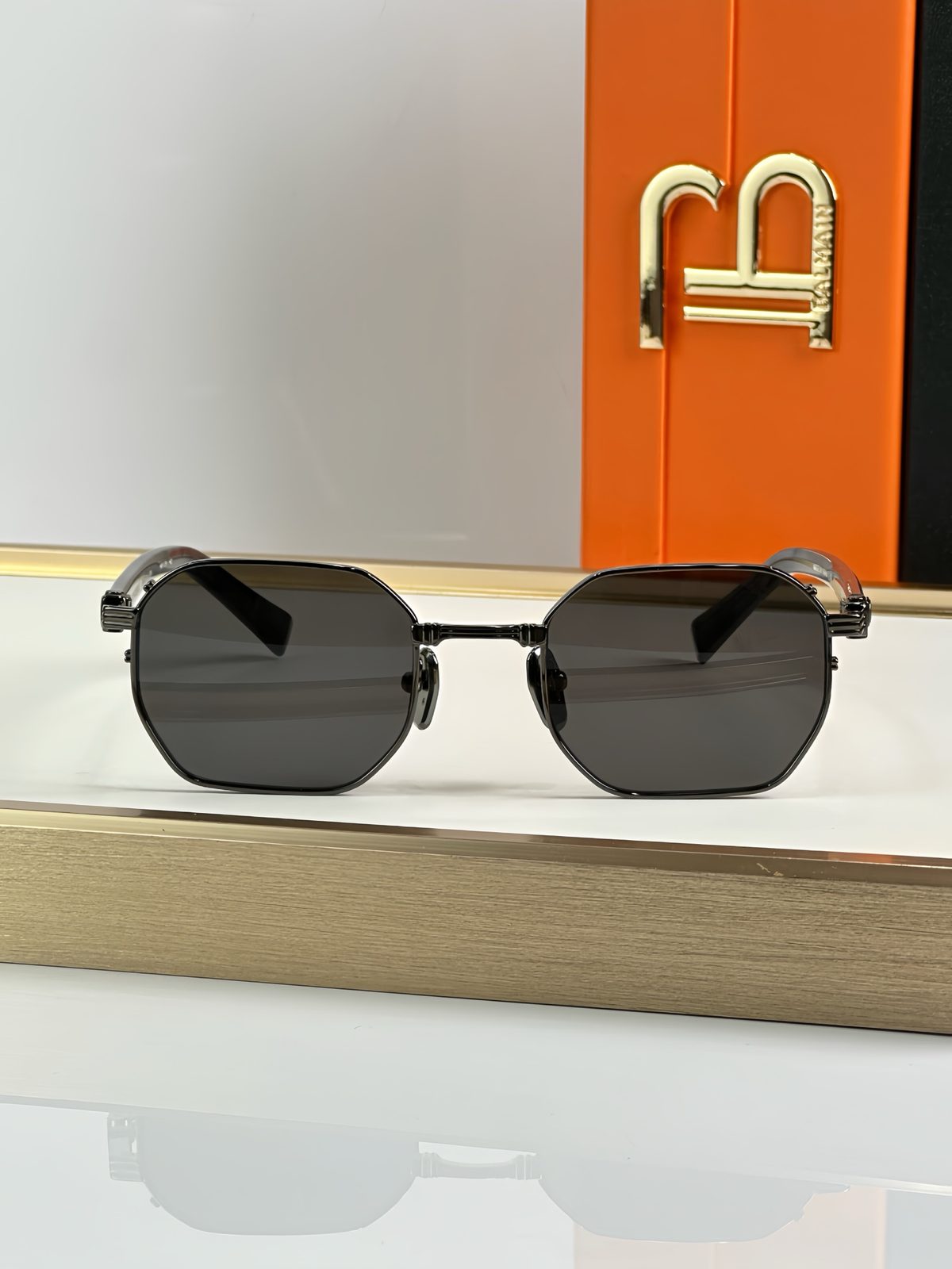 Hermès Metal Frame Octagonal Sunglasses