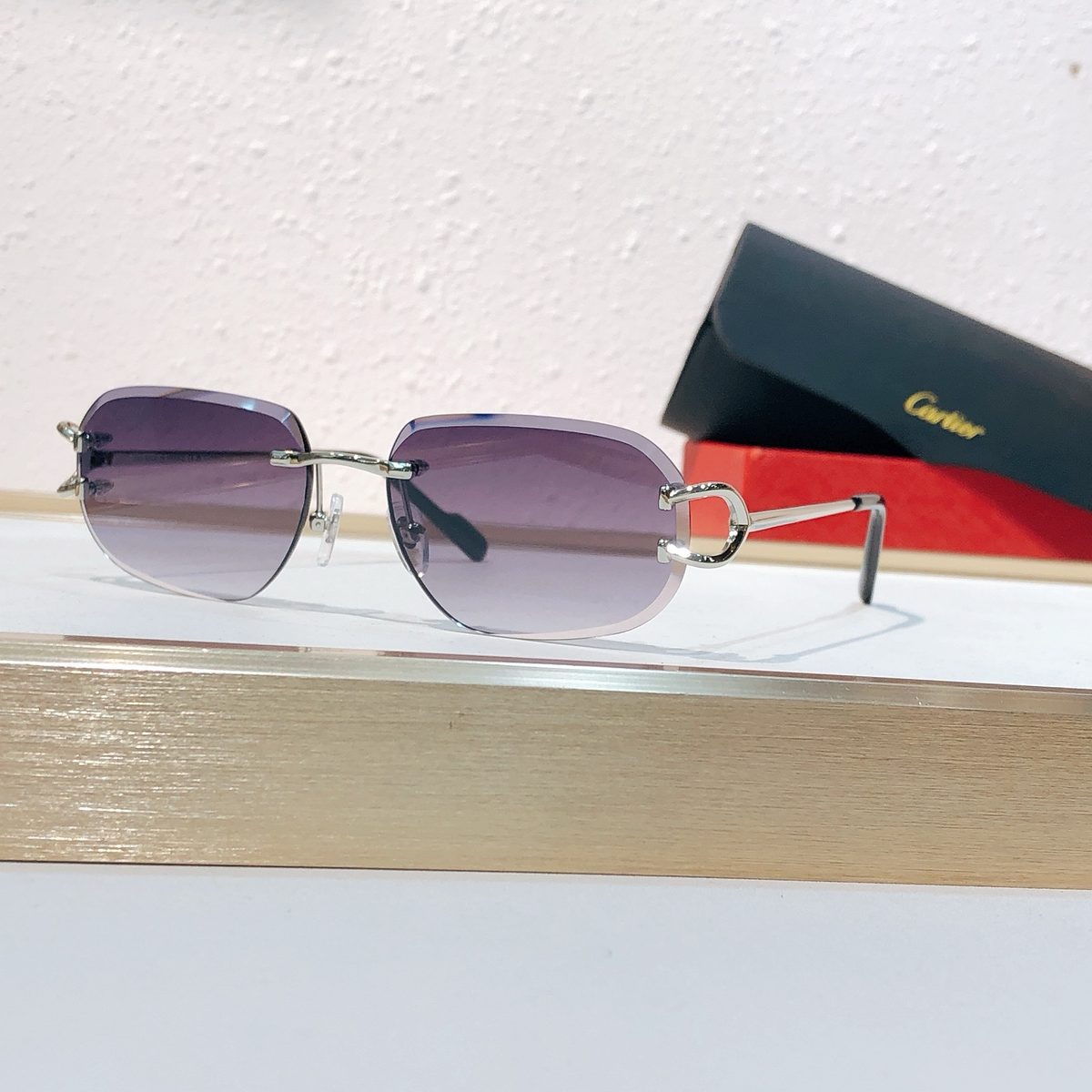 Cartier Rimless Oval Sunglasses
