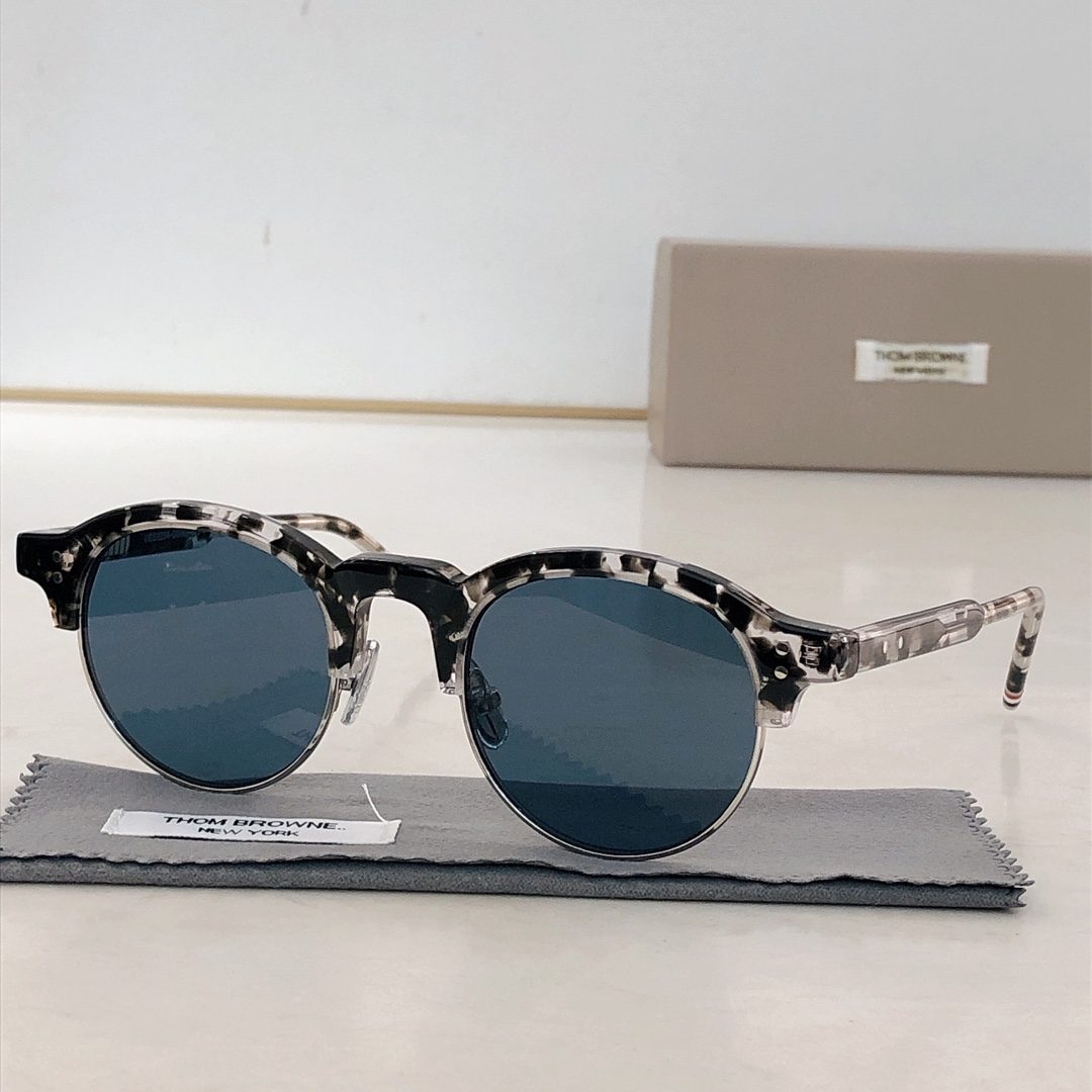 Thom Browne Tortoiseshell Round Sunglasses