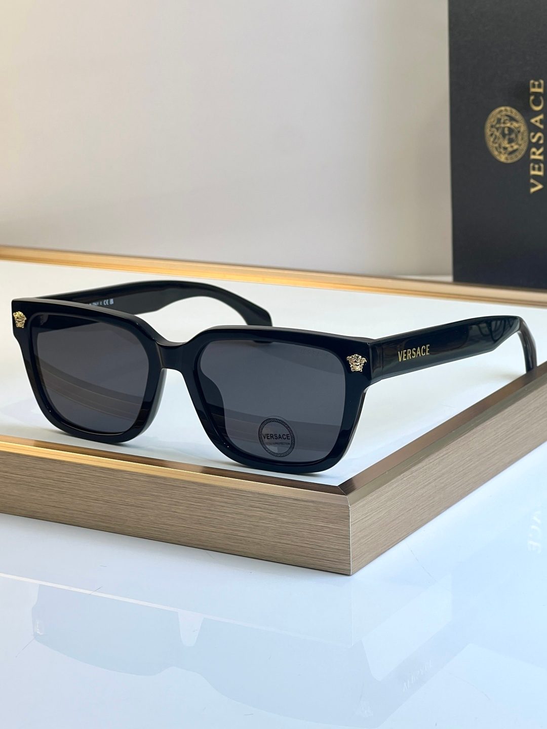 Versace Black Acetate Sunglasses