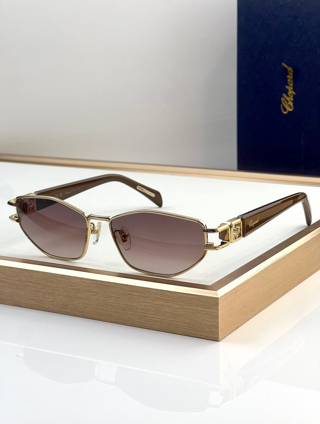 Chopard Gradient Lens Rectangular Sunglasses
