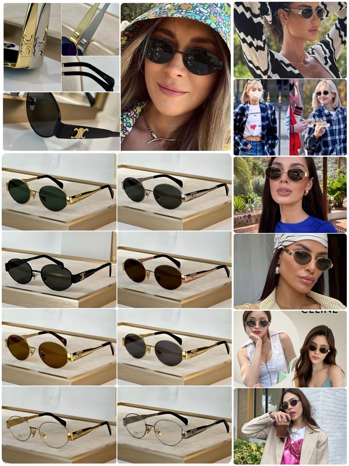 Celine Round Metal Frame Sunglasses