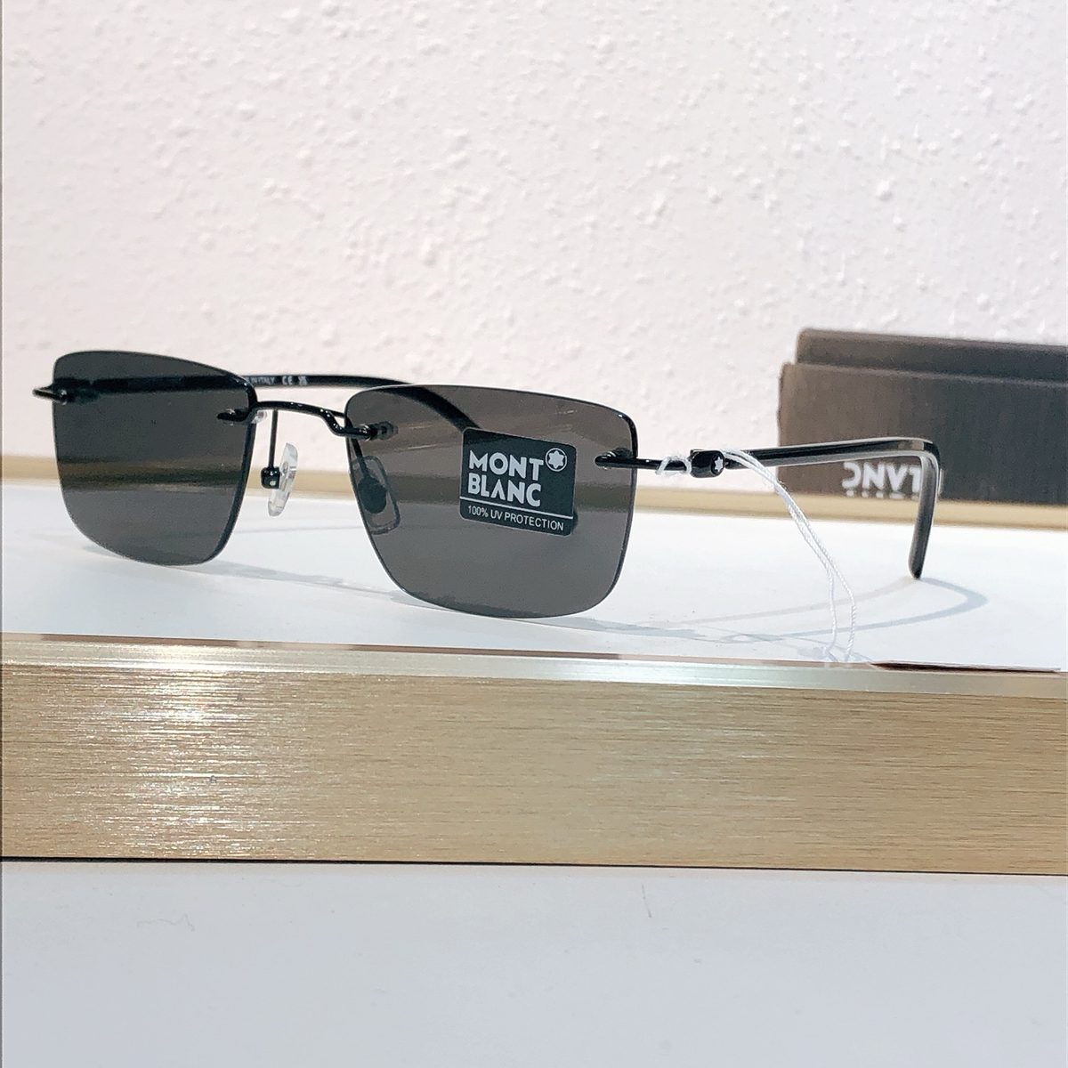 Montblanc Rimless Rectangular Sunglasses