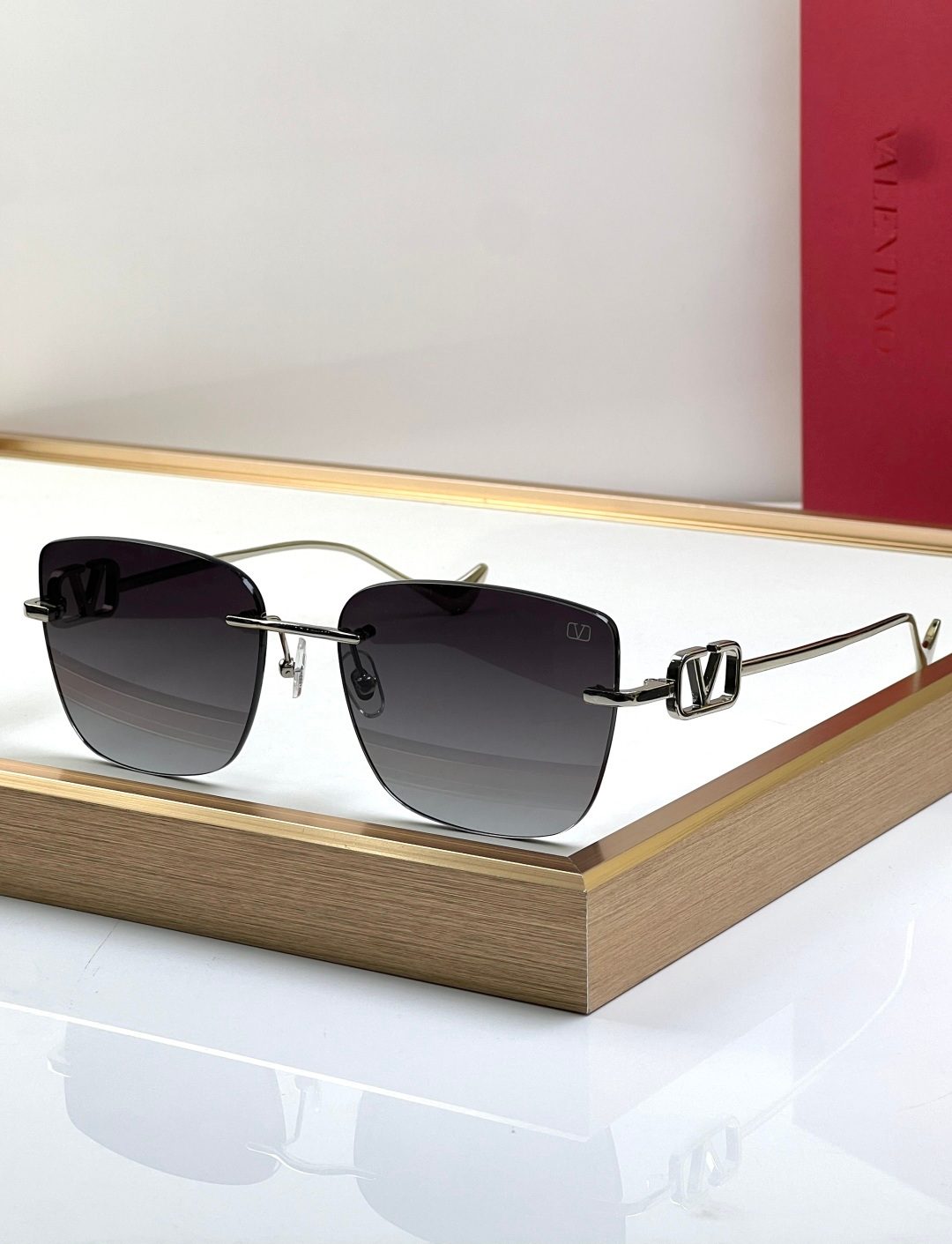 Valentino VLogo Square Sunglasses