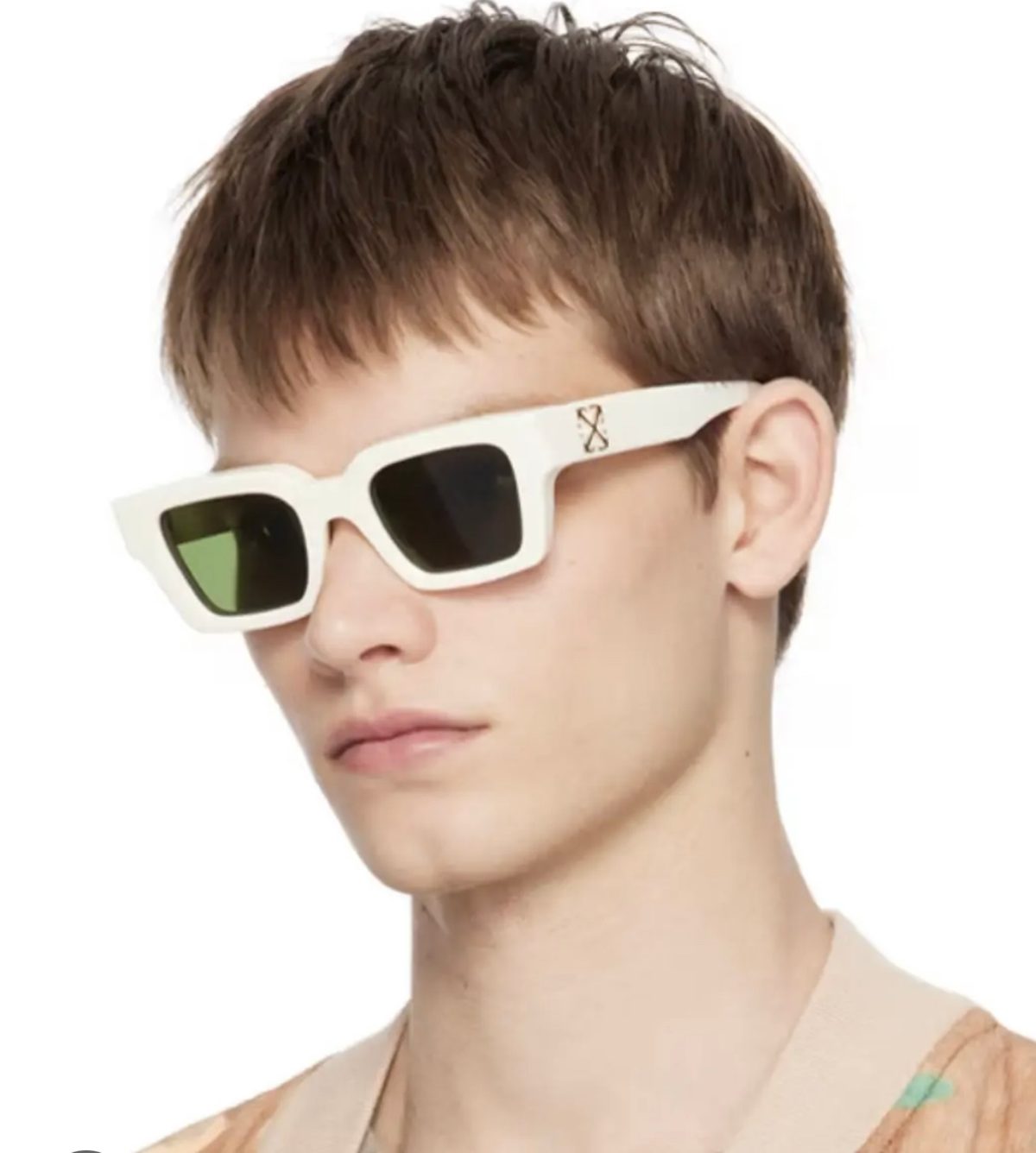Retrosuperfuture White Squared Sunglasses