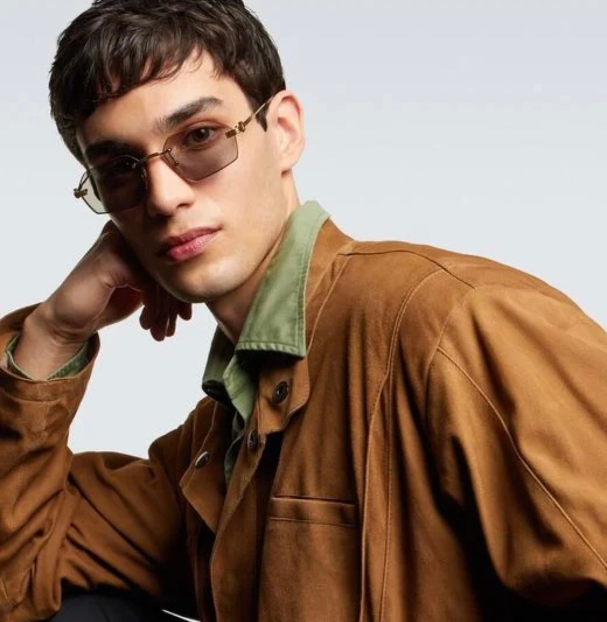 Brown Tinted Aviator Sunglasses