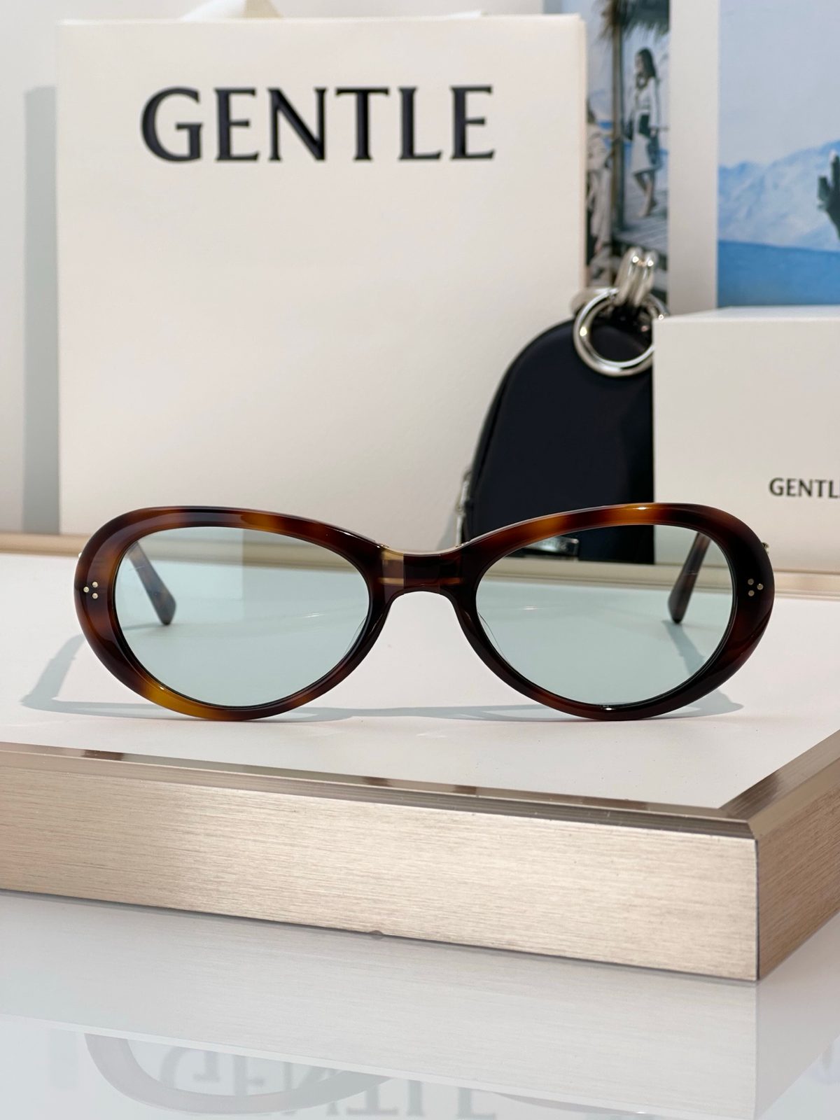 Gentle Monster Oval Tortoiseshell Sunglasses