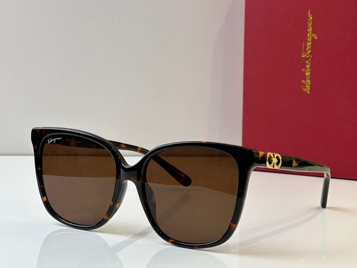 Salvatore Ferragamo GG Tortoiseshell Sunglasses