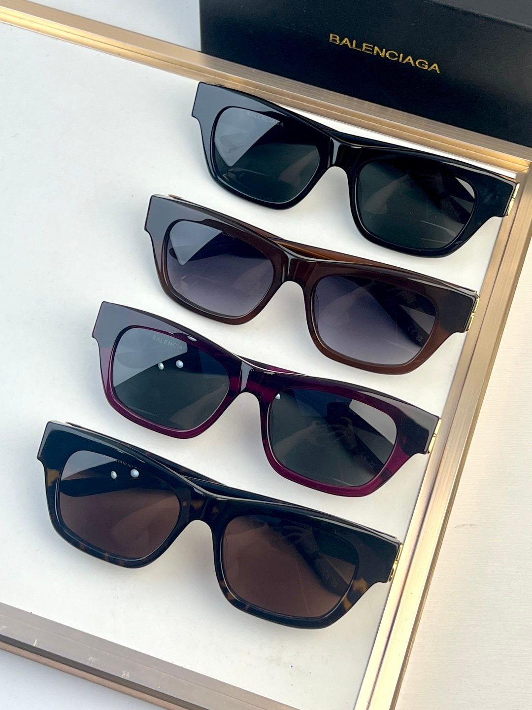 Balenciaga Rectangular Sunglasses Collection