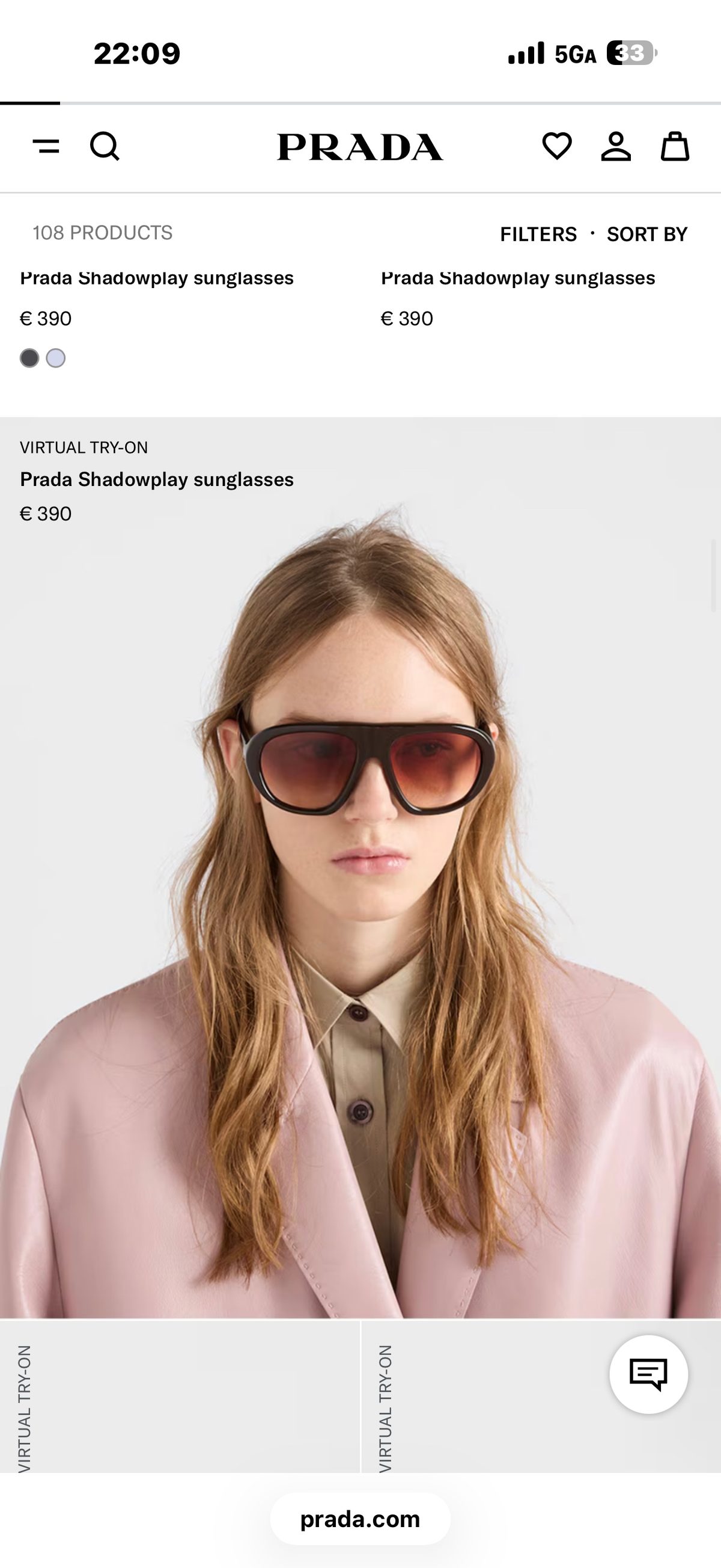 Prada Shadowplay Sunglasses