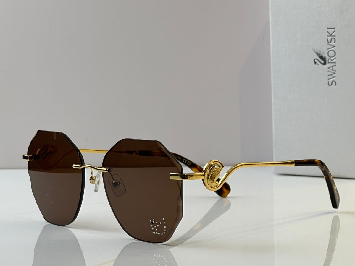 Swarovski Crystal-Embellished Hexagonal Sunglasses