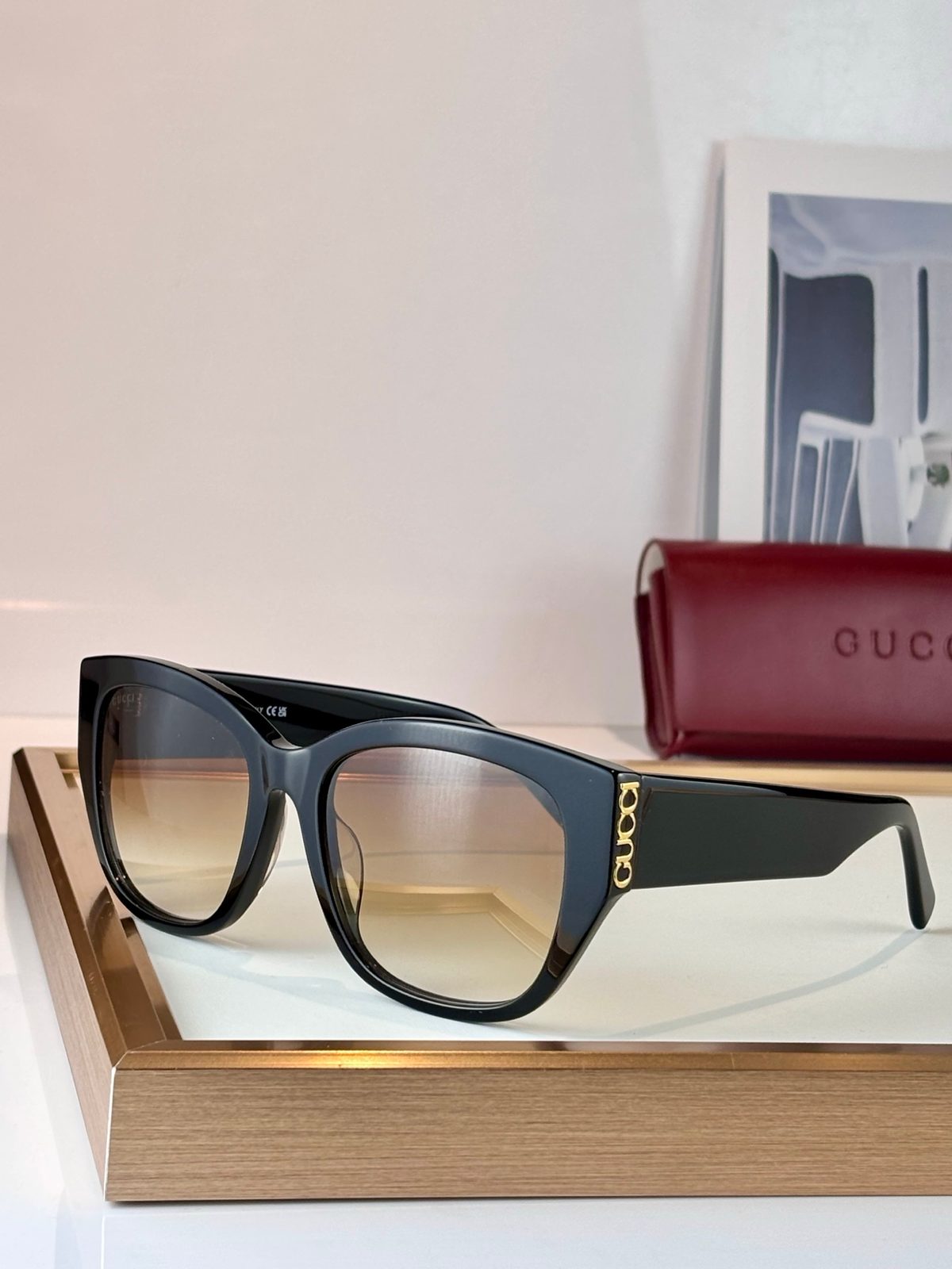 Gucci Black Frame Gradient Lens Sunglasses