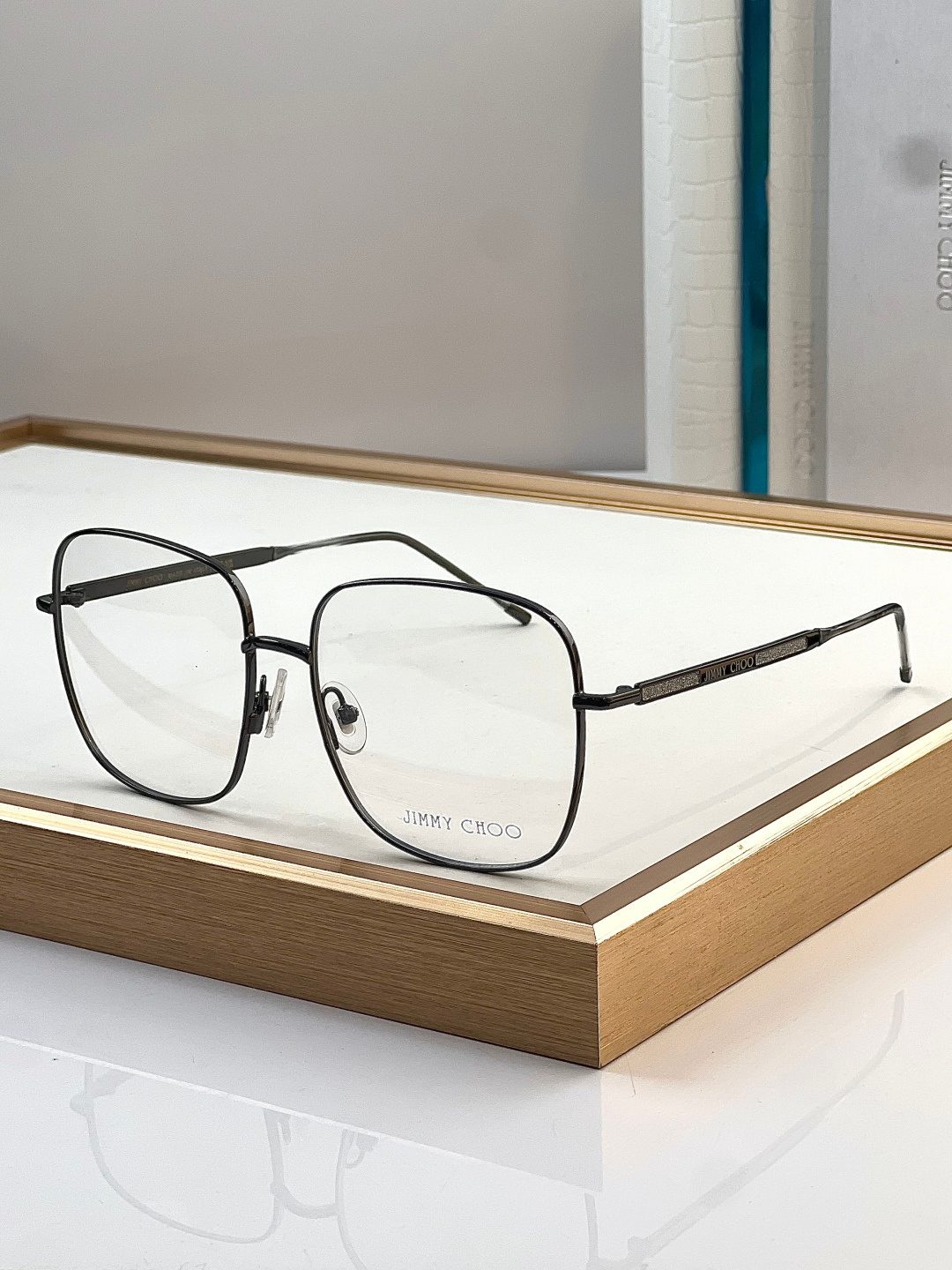 Jimmy Choo Square Metal Optical Glasses