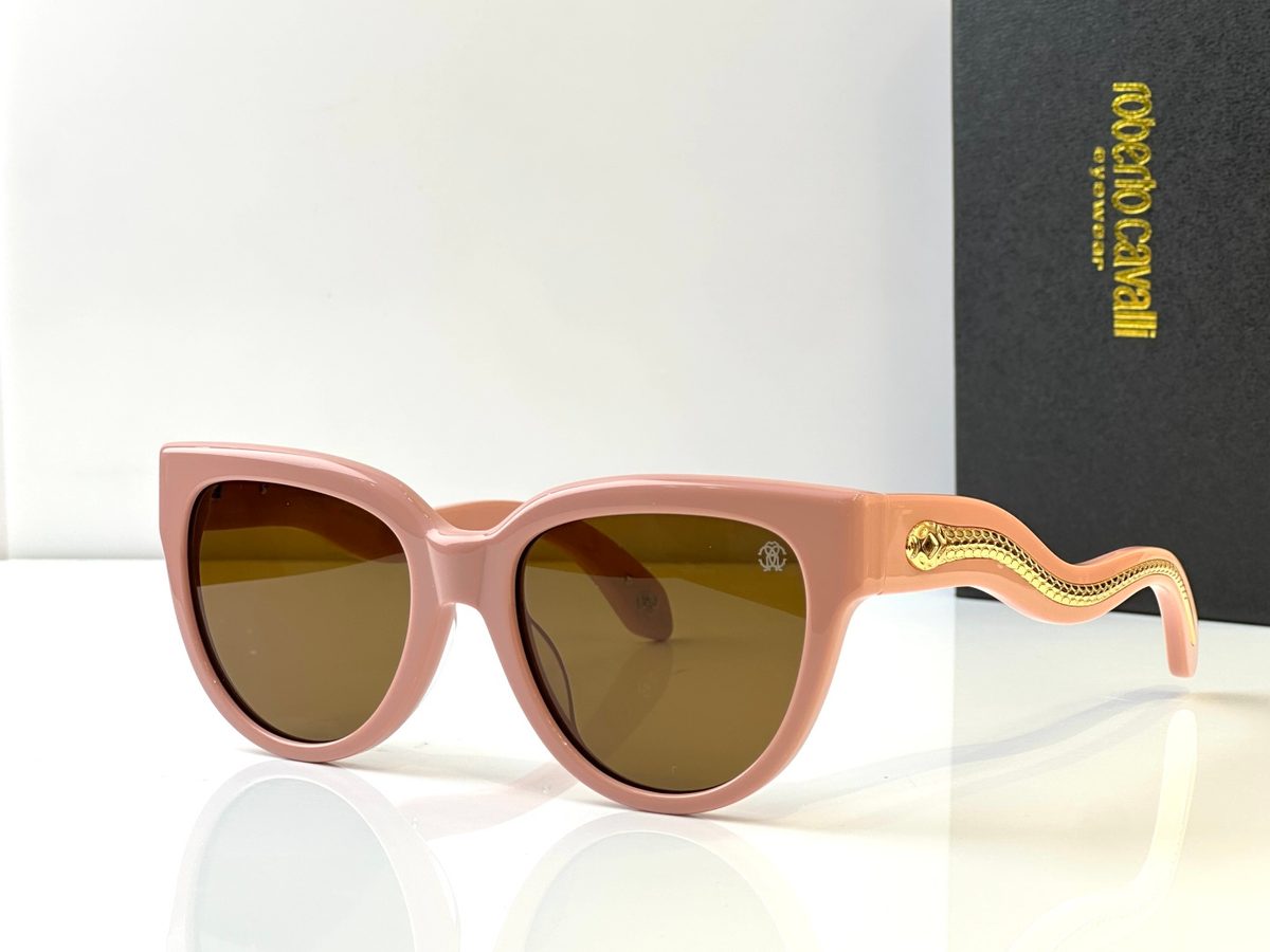 Roberto Cavalli Snake-Detail Cat Eye Sunglasses