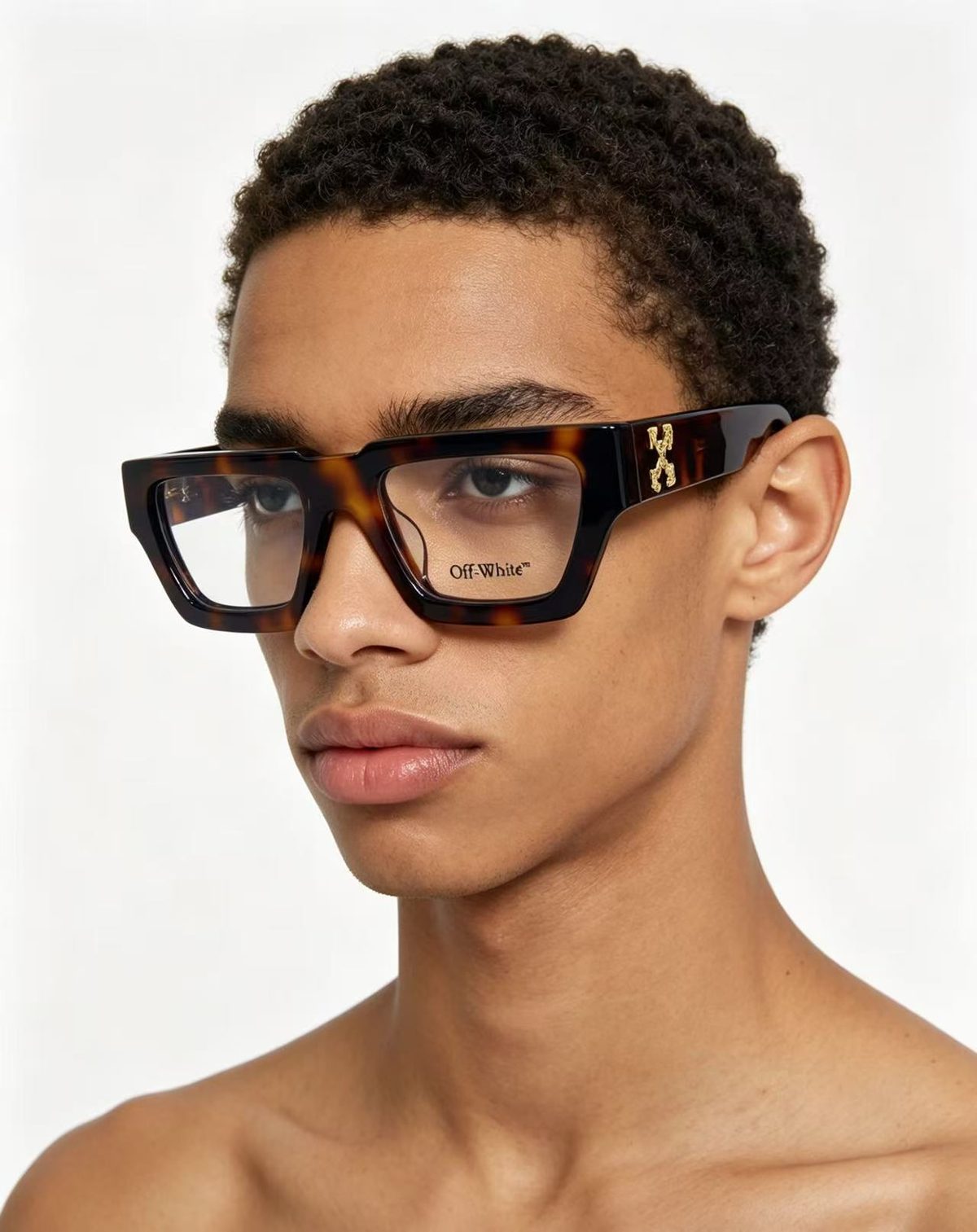 Off-White Tortoiseshell Square Optical Glasses