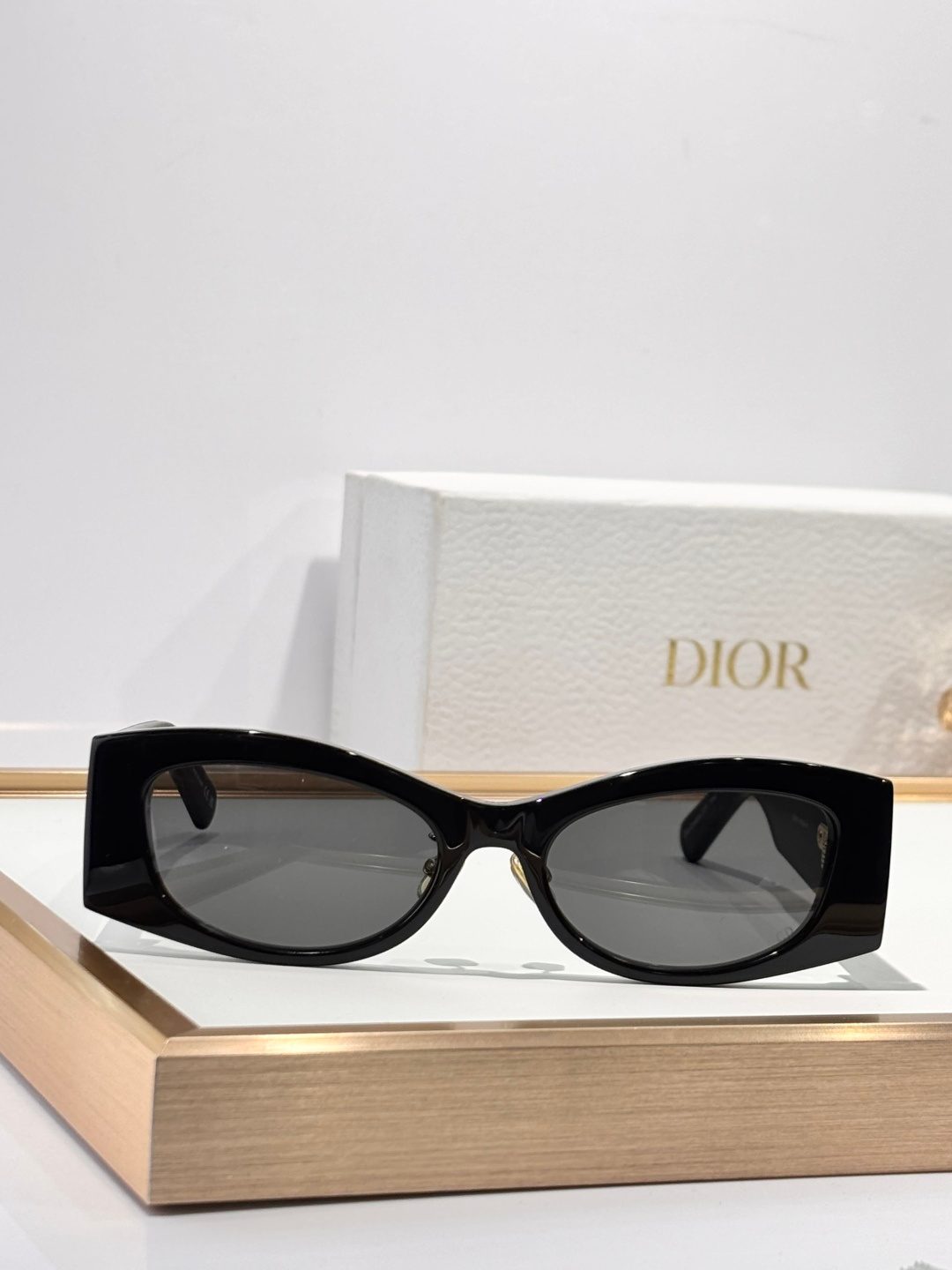 Christian Dior Black Oval Sunglasses