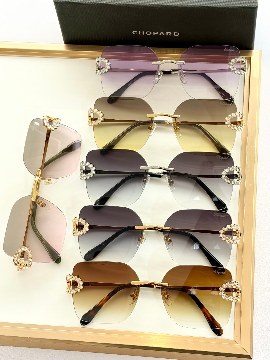 Chopard Luxury Rimless Sunglasses Collection