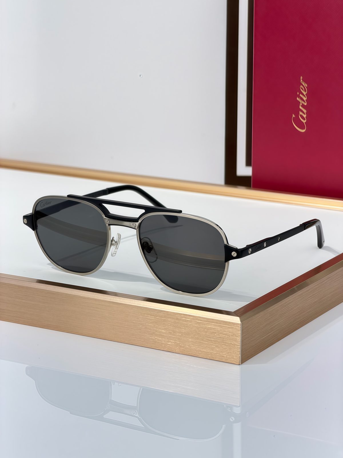 Cartier Aviator Sunglasses with Metal Frame