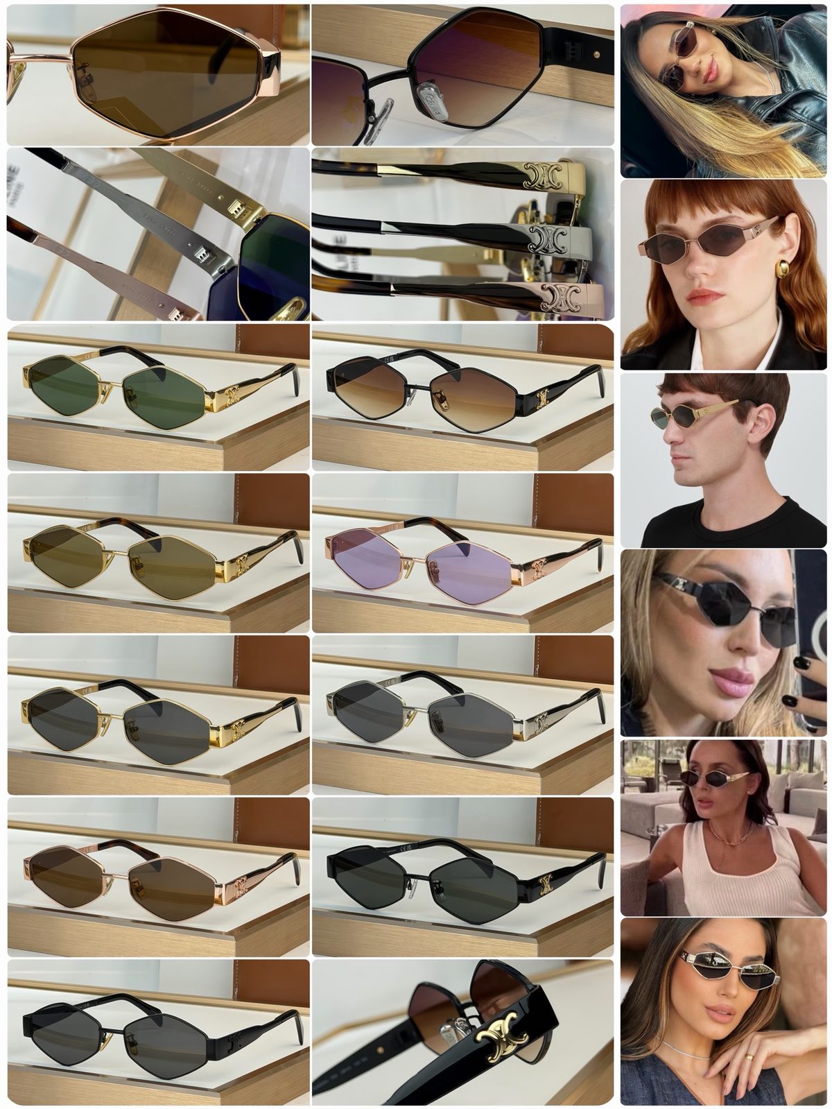 Celine Hexagonal Acetate Sunglasses
