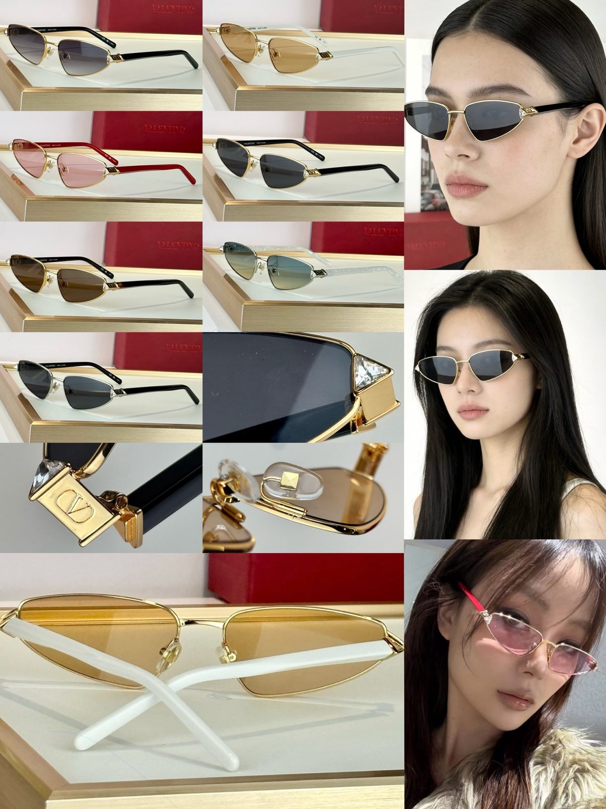 Valentino Sunglasses Collection - Gold Frame Styles