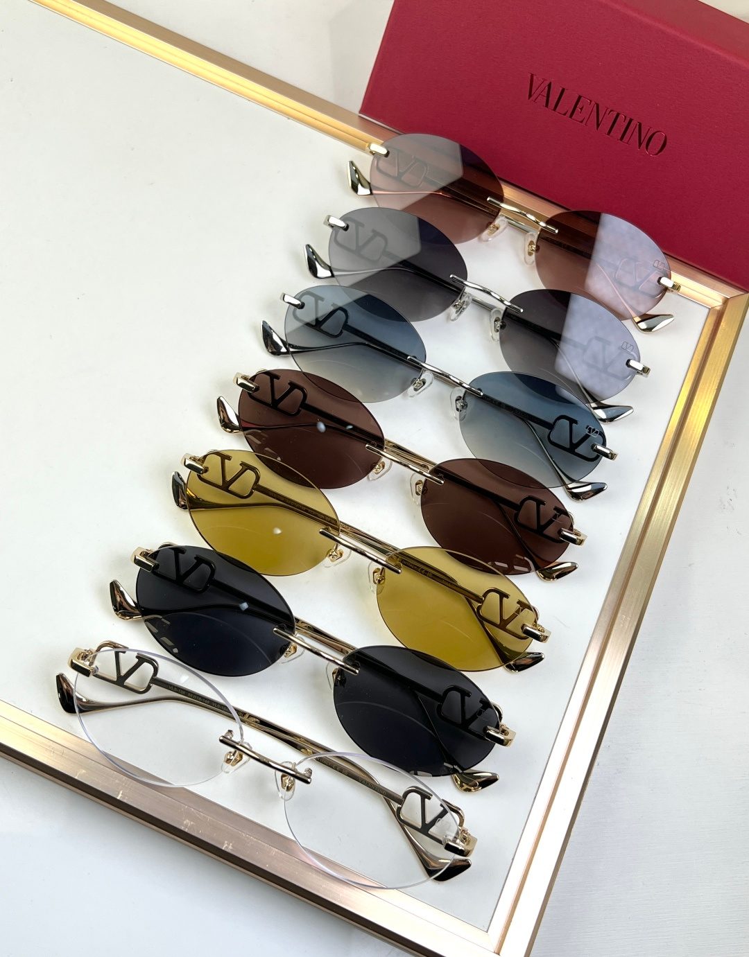 Valentino VLogo Rimless Sunglasses Collection