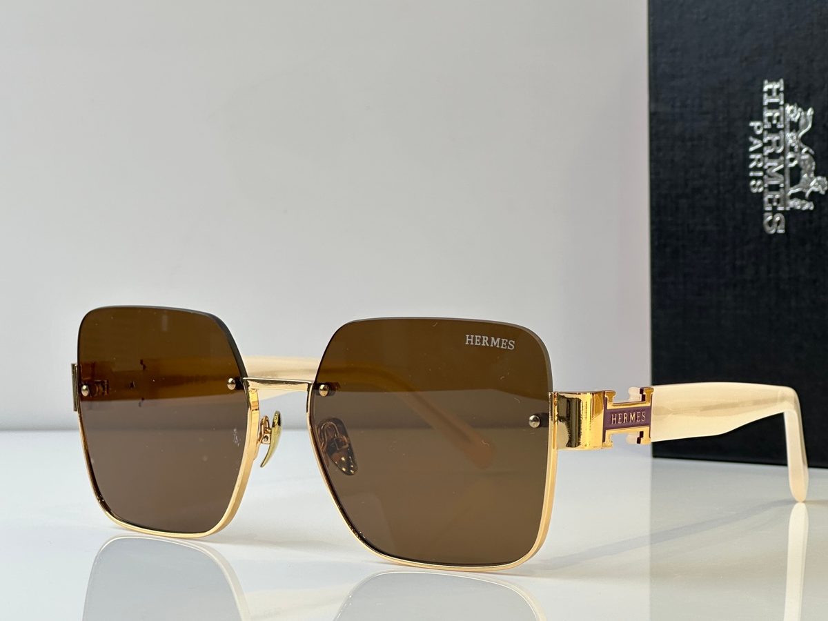 Hermès Gold Square Sunglasses