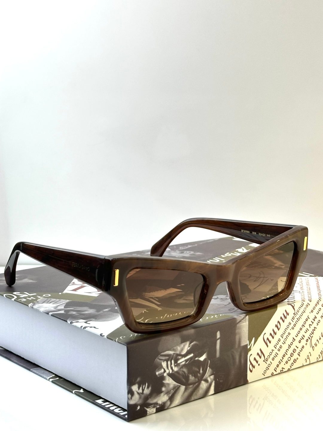 Ferragamo Rectangular Frame Sunglasses
