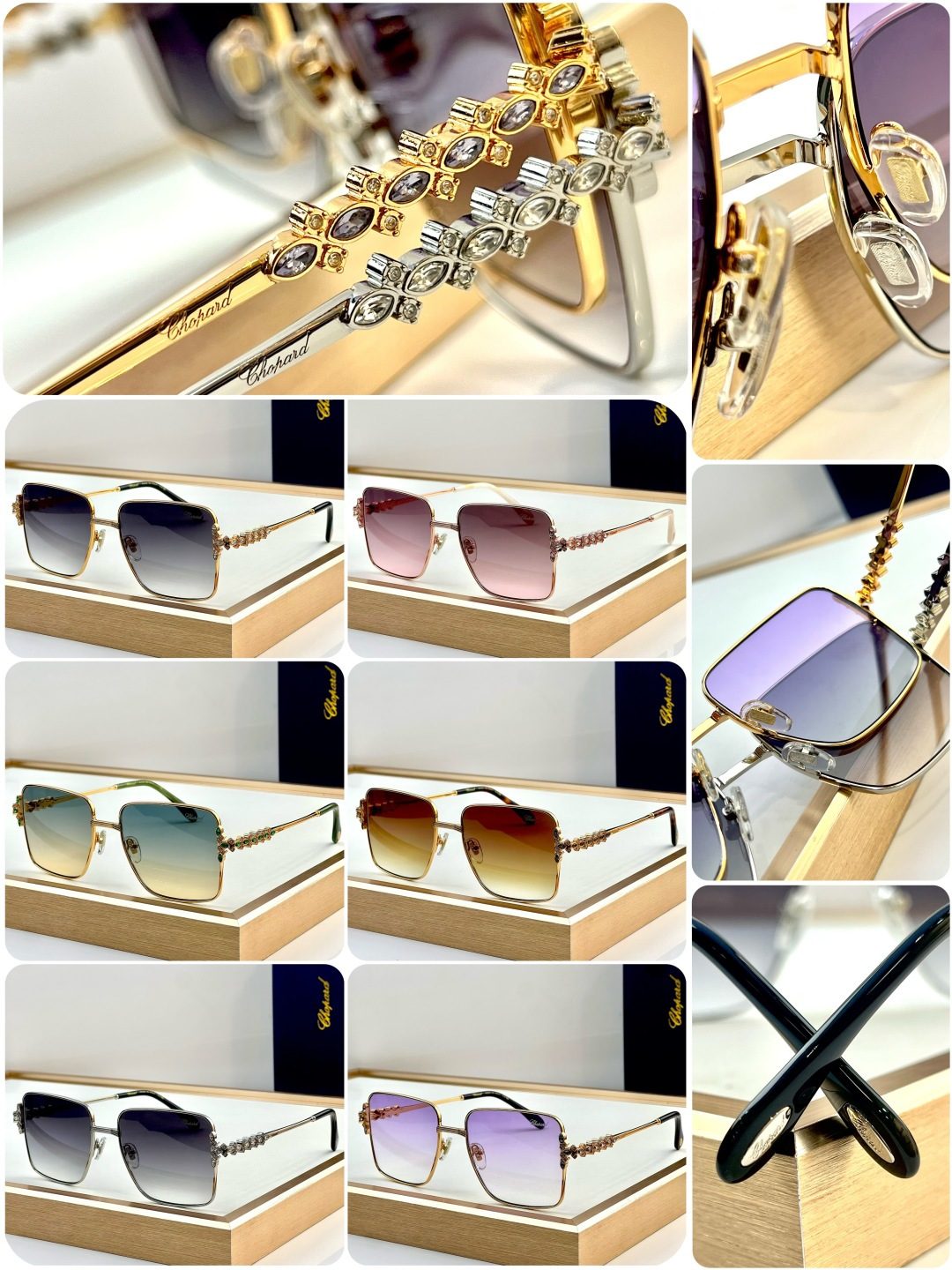 Chopard Luxury Square Sunglasses Collection