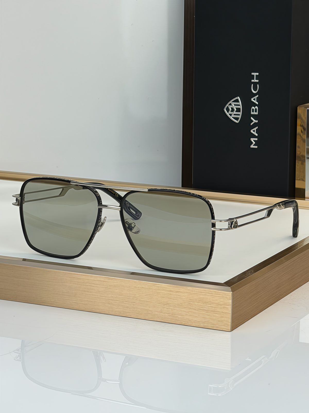 Maybach Aviator Metal Frame Sunglasses