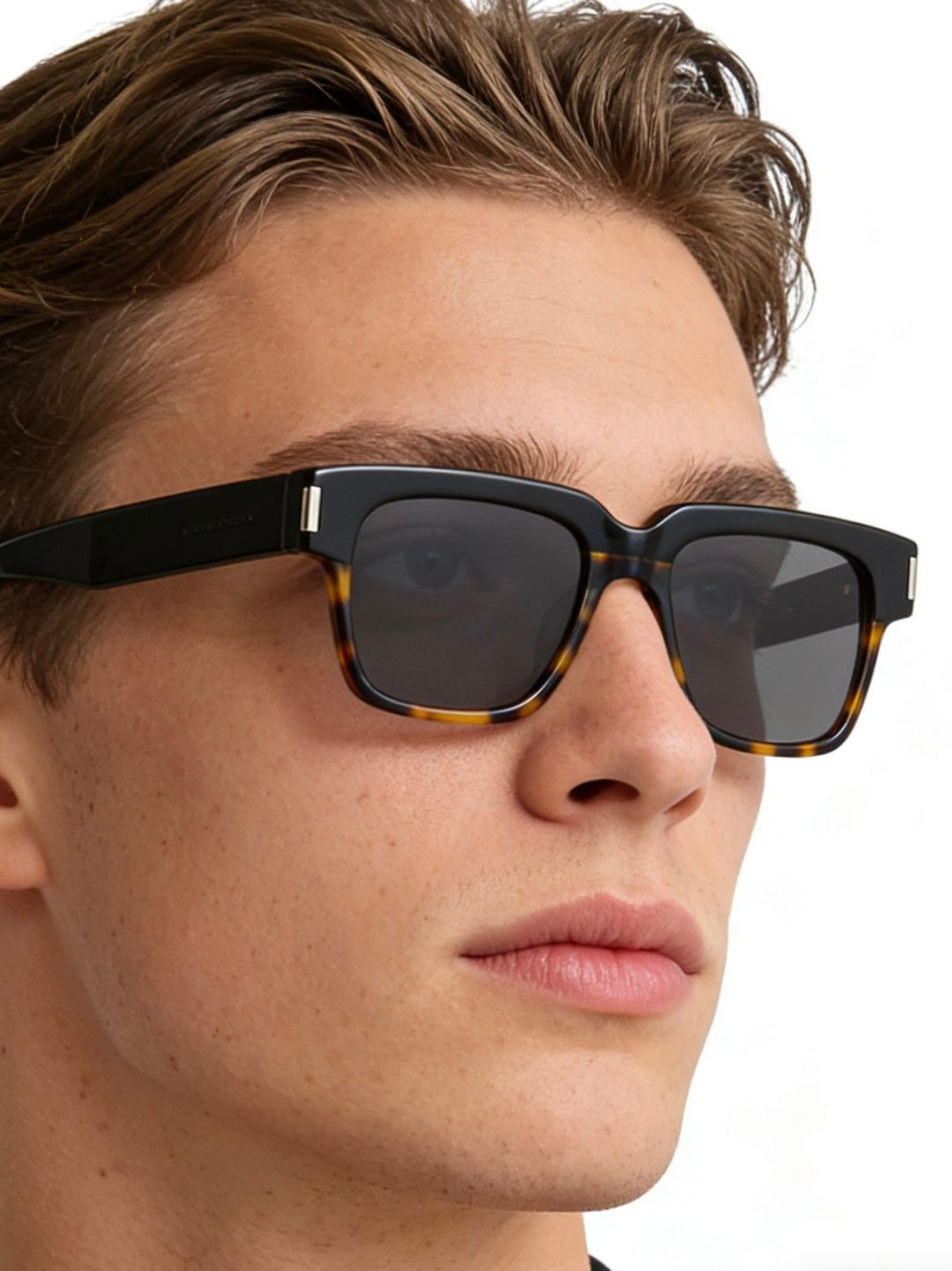 Black Tortoiseshell Acetate Square Sunglasses