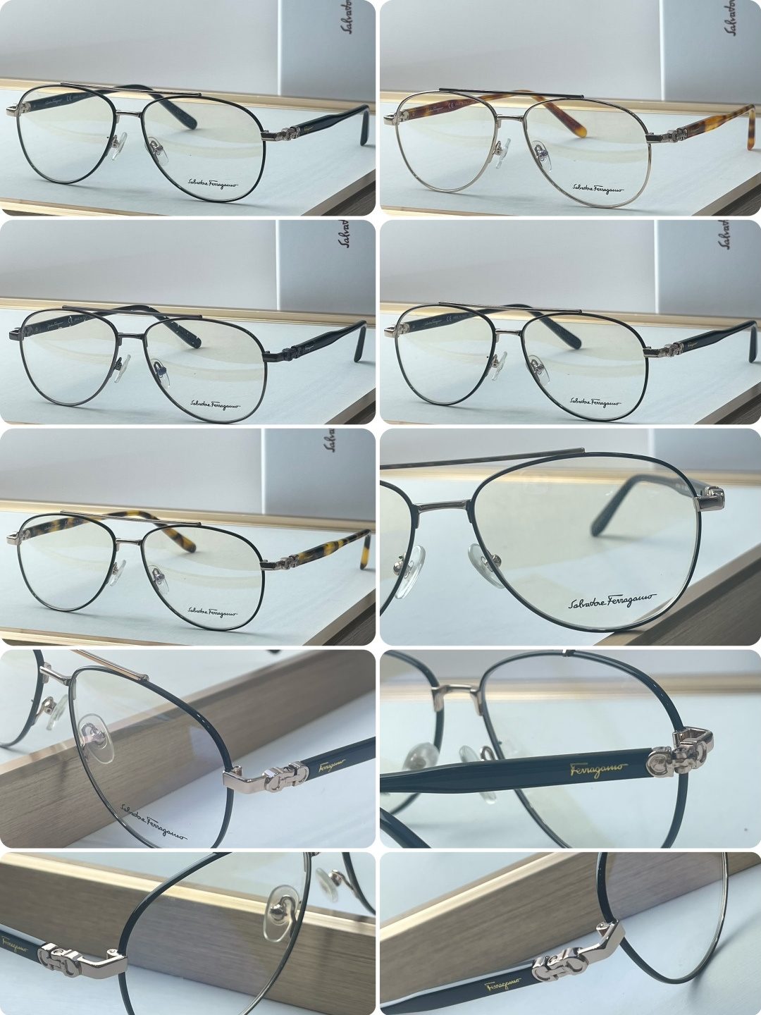 Salvatore Ferragamo Aviator Optical Frames