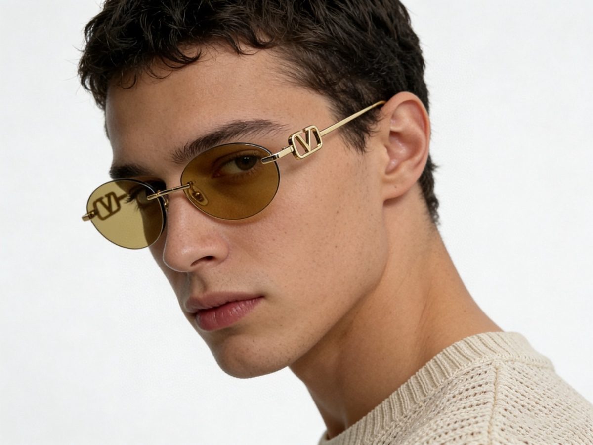 Valentino VLogo Round Sunglasses