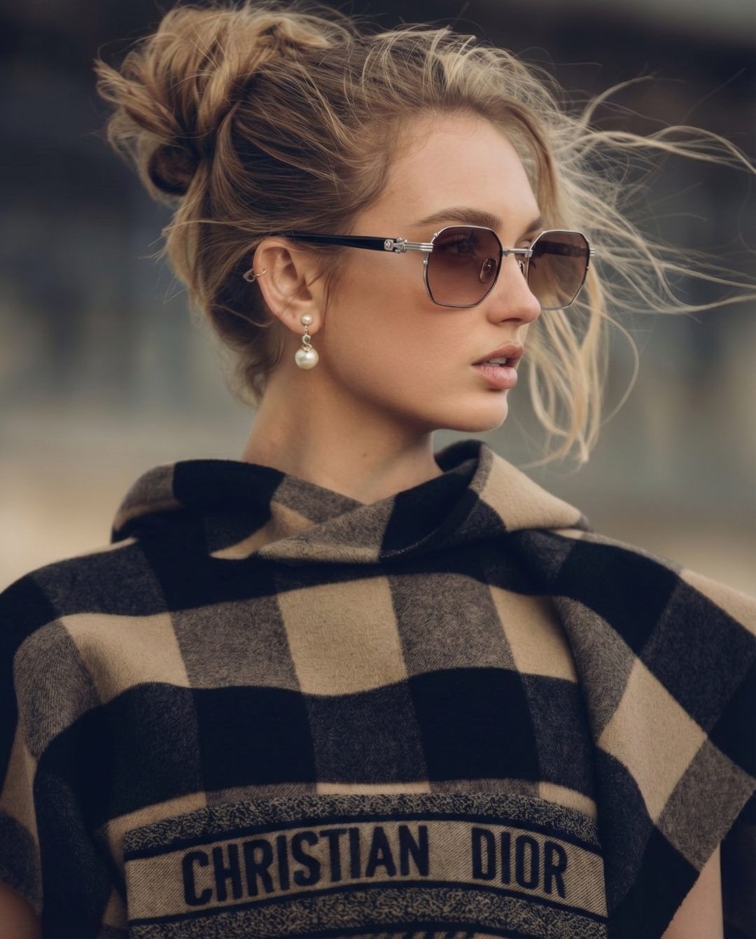 Dior Hexagonal Metal Sunglasses