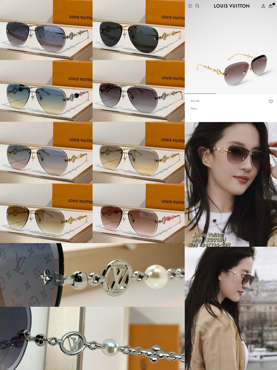 Louis Vuitton Chain Link Aviator Sunglasses
