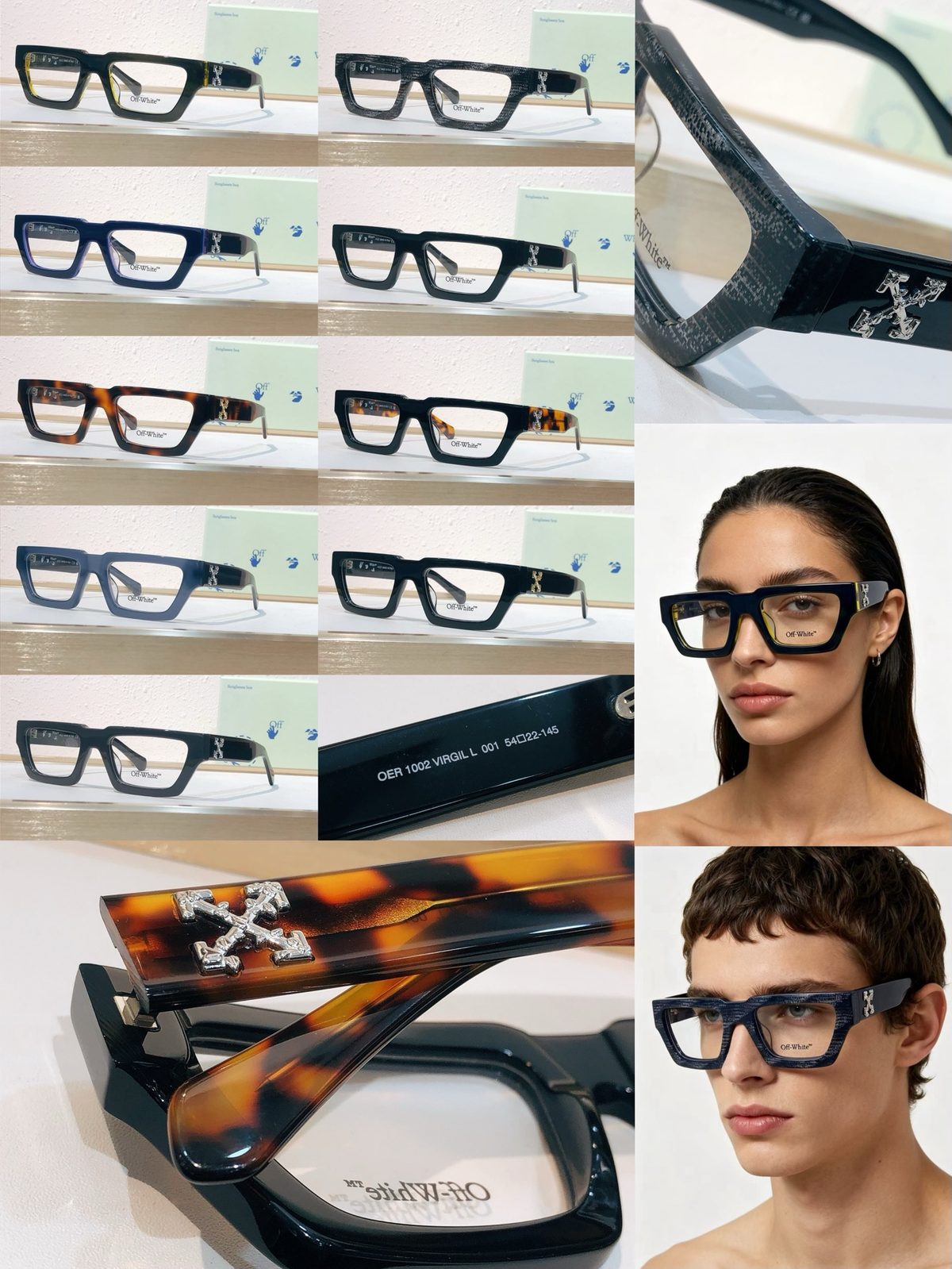 Off-White Rectangular Optical Eyeglasses