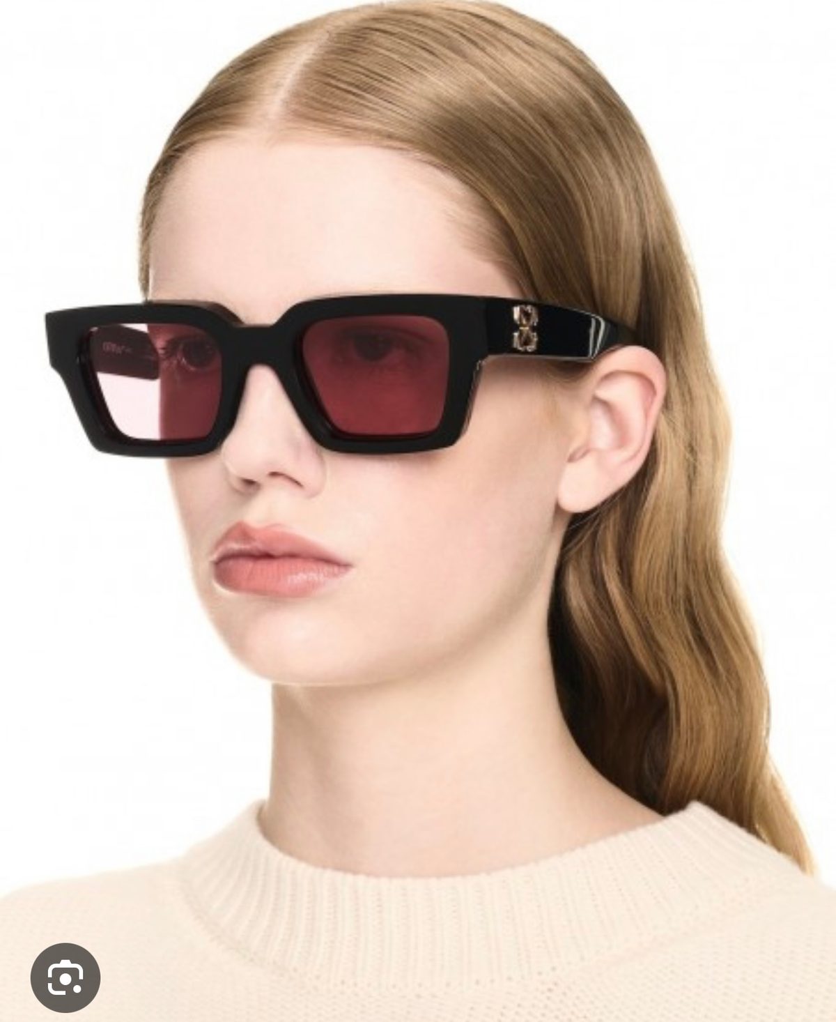 Off-White Virgil Sunglasses Black Red Lens
