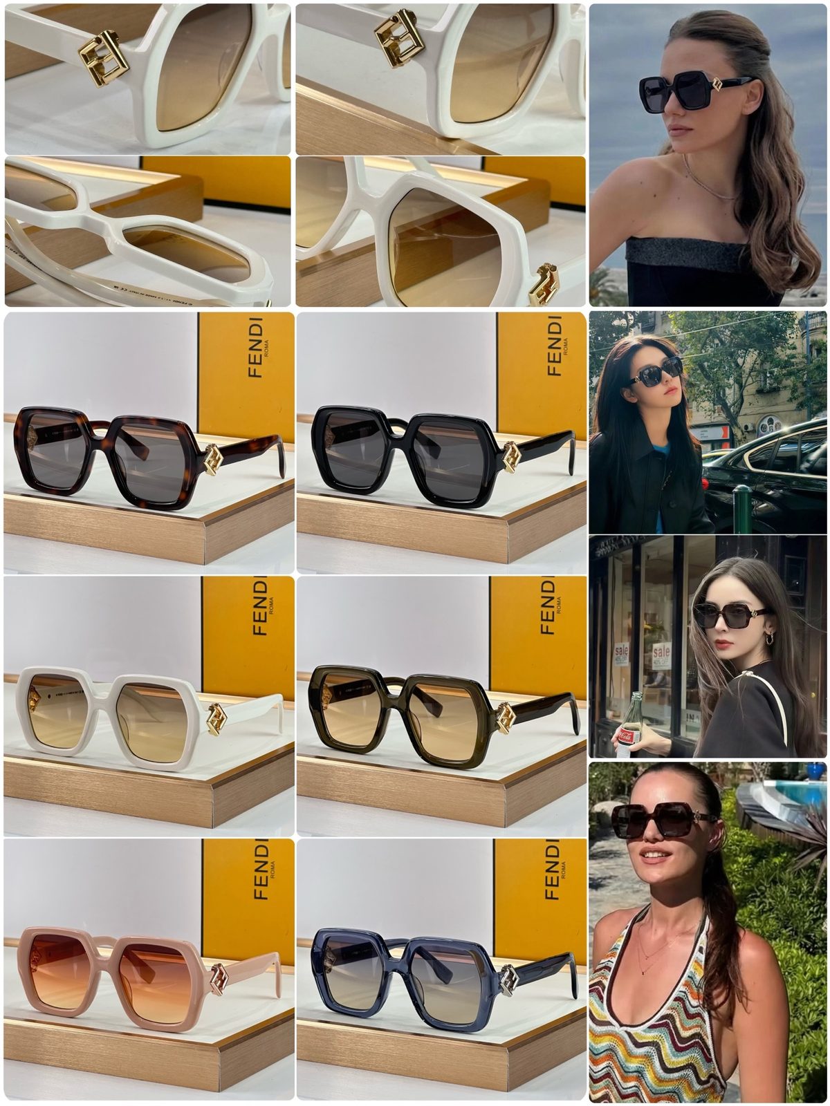 Fendi FF Square Sunglasses