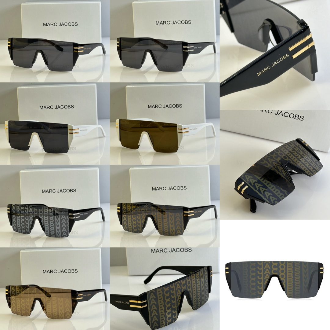 Marc Jacobs Shield Sunglasses Black Gold