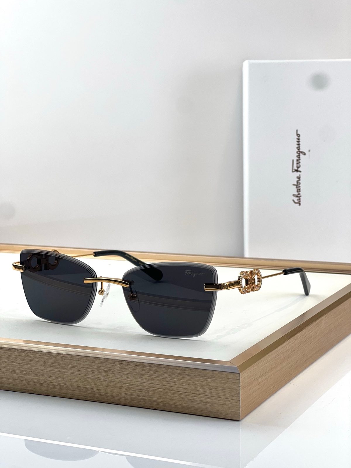 Salvatore Ferragamo Gancini Square Sunglasses