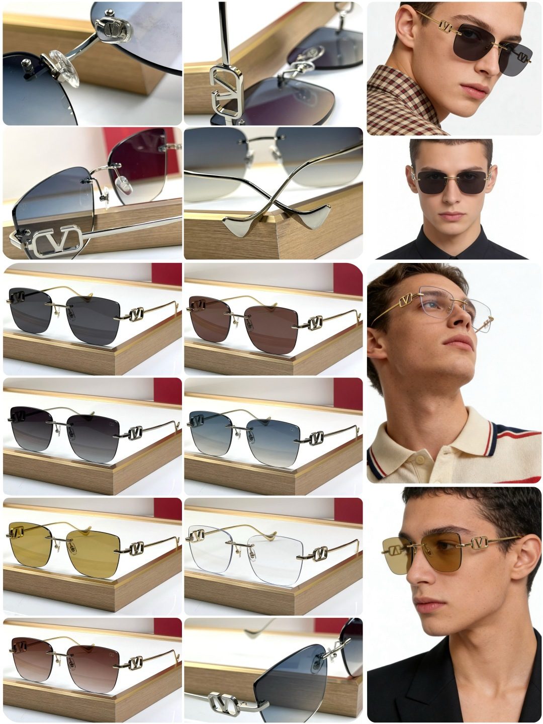 Valentino VLogo Squared Sunglasses