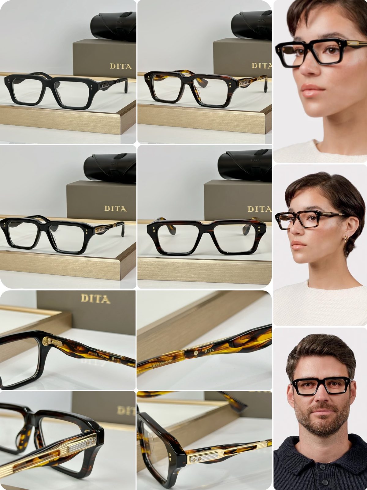Dita Square Acetate Optical Frames