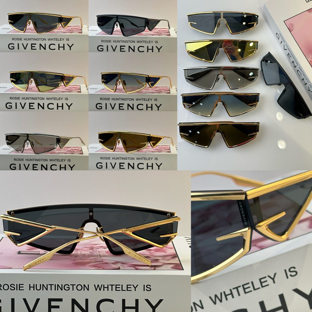 Givenchy Shield Sunglasses Gold Black