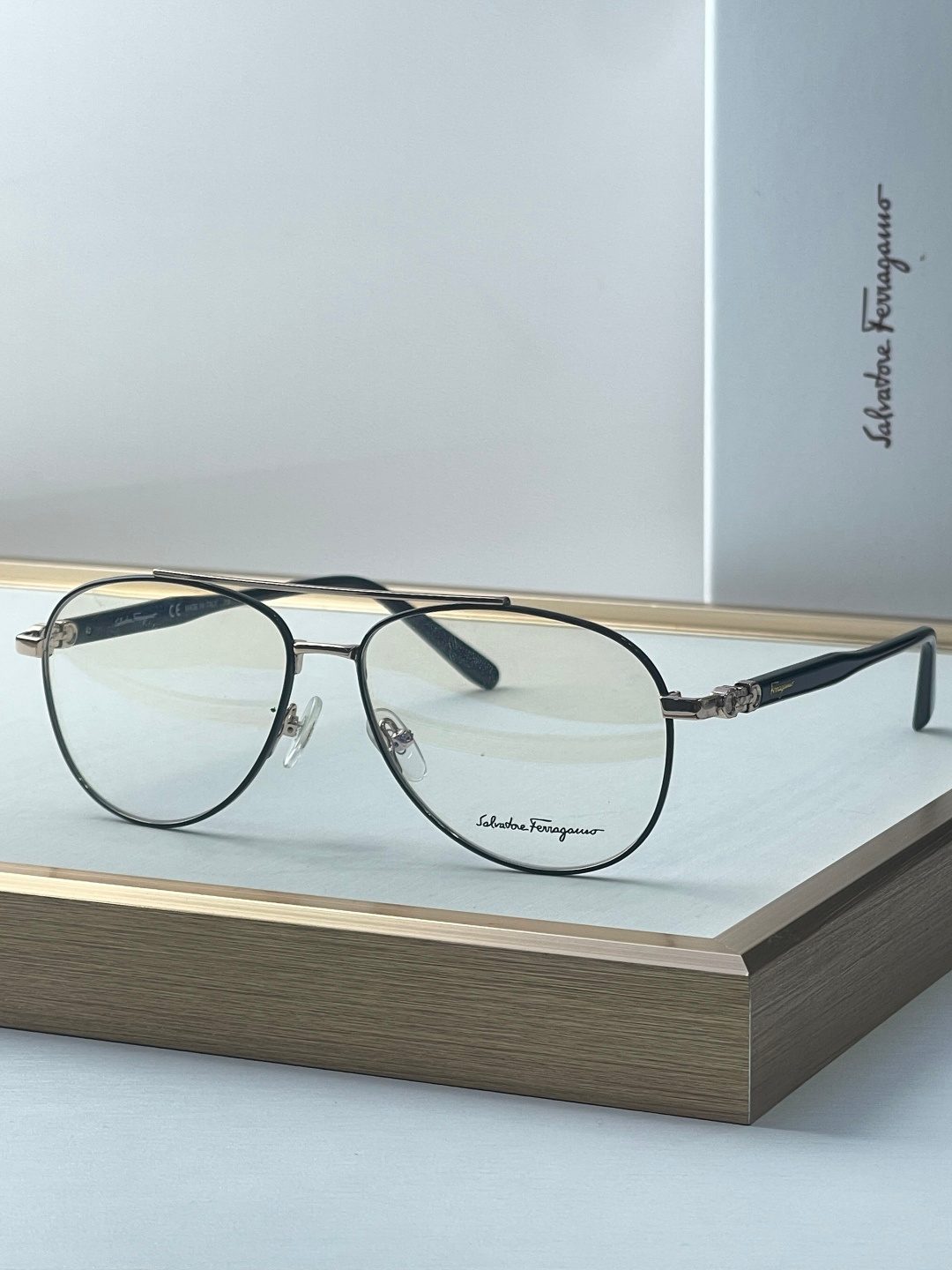 Salvatore Ferragamo Aviator Optical Glasses